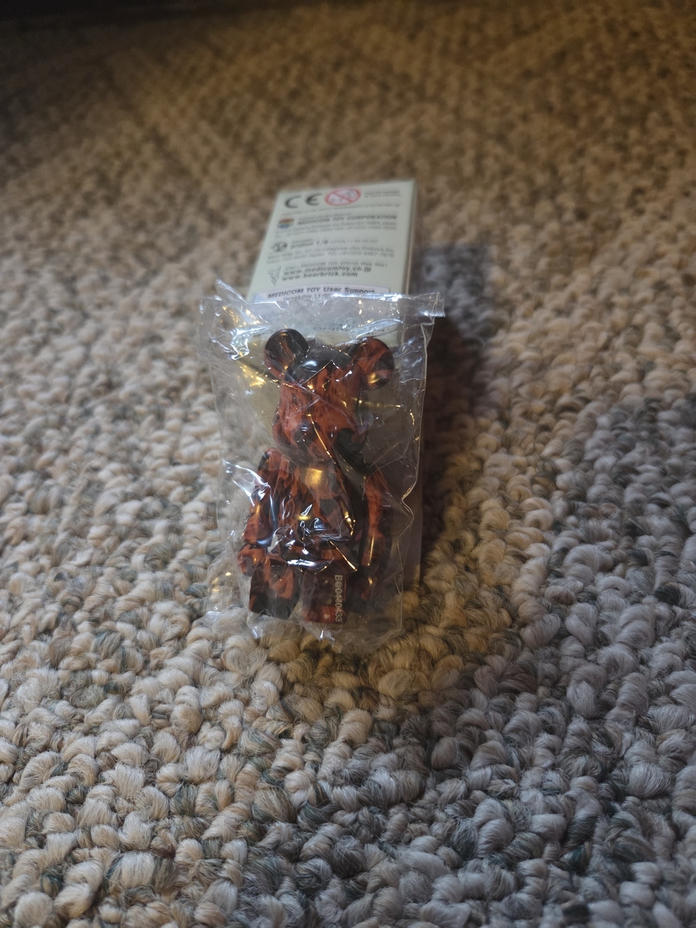 Bear-shaped Collectible Action Figure - Orange & Black